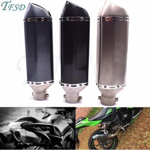 36-51mm Universal Motorcycle Exhaust Modified Muffler Pipe For Yamaha FZ1 FZ6 Fazer FZ8 FZ6R XJ6 MT-07 MT09 MT-09 FZ9