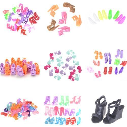 10/1Pairs Doll Shoes Fashion Cute Colorful Shoes For Barbie Doll With Different Styles High Quality Baby Toy