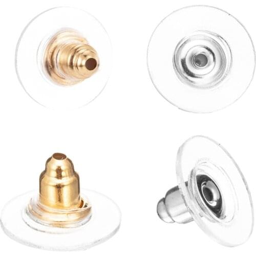 100/200pcs Metal Rubber Earring Backs Stopper Earnuts Stud Earring Supplies For Jewelry DIY Jewelry Findings Making Accessories