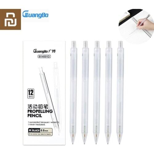 12 pcs/lot Youpin Gunagbo Simple Mechanical Pencil 0.5mm Plastic Automatic Pencils Professional Student for School Office