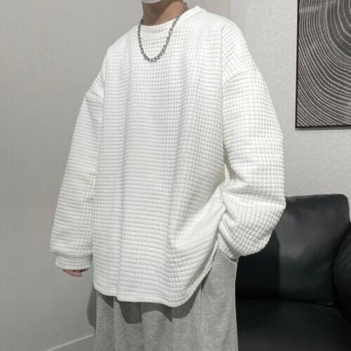 2021 Mens Fashion Long Sleeves Hoodies Cotton Casual Coats Oversized Sweatshirts Streetwear White/grey/black Pullover M-XL