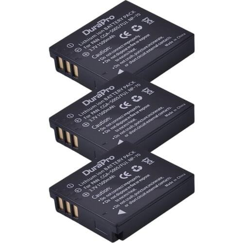 3pcs CGA-S005 CGA S005 Battery for Panasonic Lumix DMW-BCC12 DMC-LX1 LX2 LX3 FX3 BCC12 For FUJI NP-70 NP 70 Camera Battery