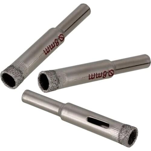 10 PCS/Set 8MM Diamond Coated Drill Accessories Bits Hole Saw Glass Granite Cutter Opener Bits MAZI888