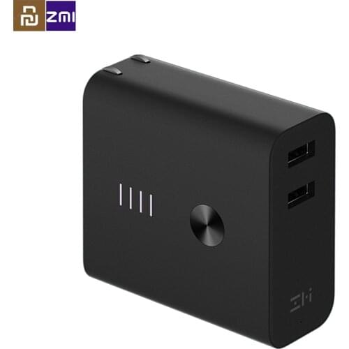 Youpin ZIMI Fast Charger QC 3.0 5V 3A 2 IN 1 Wall Charger and 6500mAh Power Bank Zmi Power Bank For Xiaomi Samsung Phone