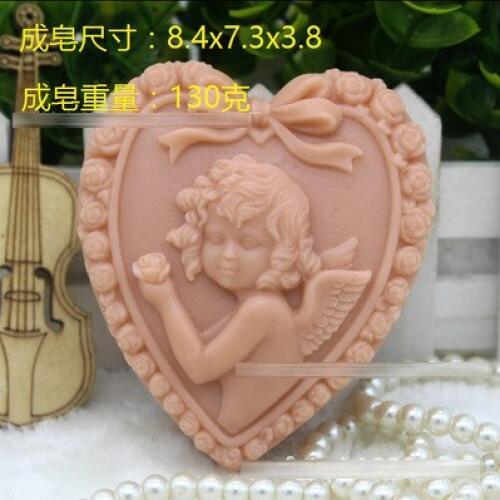 PRZY Flower Angel Wings Baby Heart Shape Soap Mold Silicone Soaps Molds Candle Mould DIY Craft Soap Making Candle Resin 001