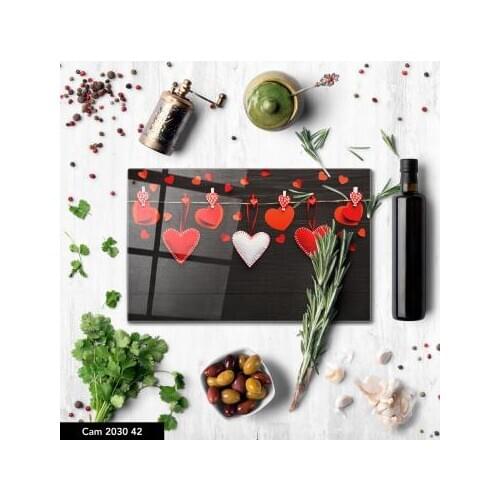 Temperred Glass Decorative Kitchen Cutting Board Easy Clean Healthy Food Fruit Chopping Presentation