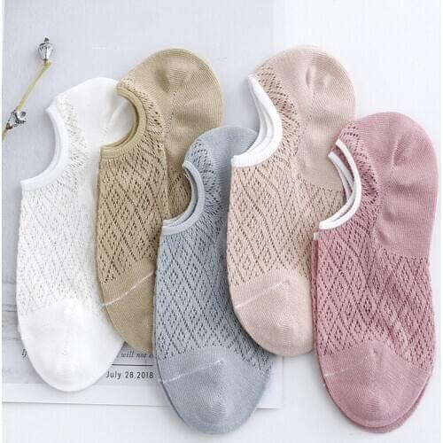 5Pair Womens Socks Boat Mesh Woman Socks Female Summer Women Ankle Socks Short Casual socks