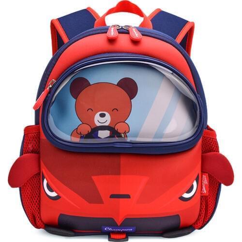 3D Cartoon Car Kids Bag for 3-6 Years Old Boys Girls Waterproof Children School Backpack Cute School Bag mochila infantil