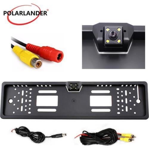 European License Plate Frame 170 Degree 4LED Rear View Camera Auto Waterproof Night Vision Car Reverse Backup Parking