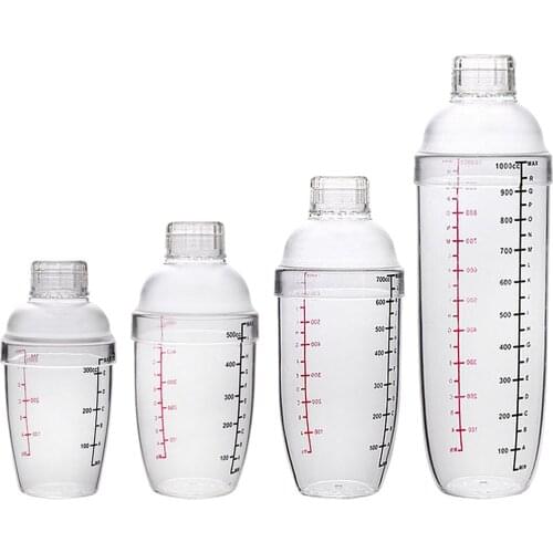 Graduated Cocktail Shaker With Measurement Wine Martini Drinks Mixer Bartender Home Party