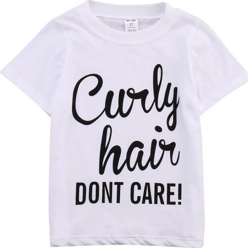 Little Girls Letters Cotton T-shirt Clothes Kid Baby Girl Summer Loose Tops Tees Casual Blouse Shirt Tee Outfits 2-6T