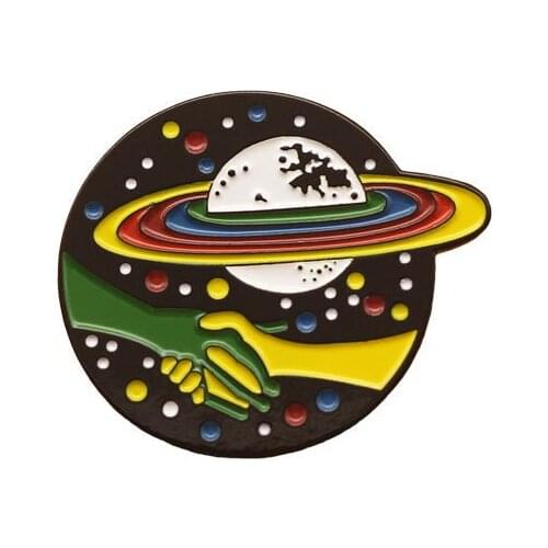 Jamhippy Hard Enamel Pins Universe Brooches Women Men Lapel Badges Backpack Collar Fashion Jewelry Gifts For Kids Friend