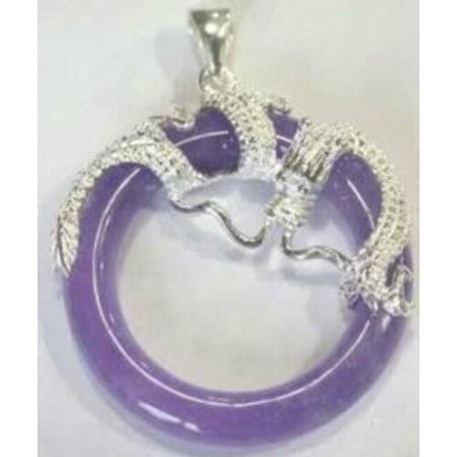 Fantaisie cercle violet dragon de Stones pendentif