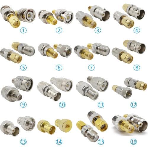2PCS RF Coaxial Coax SMA BNC Adapter Connectivity Kit SMA to BNC SMA to Type F SMA to TNC WiFi Antenna Extension Connector