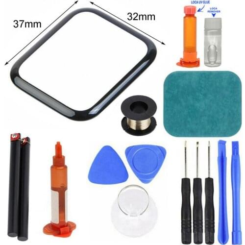 Precision Front LCD Glass Cover Replacement UV Glue Touch Screen Repair Kit 38/40/42/44mm for Apple Watch Series 2/3/4/5/6