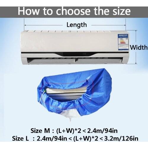 Air Conditioning Cover Washing Wall Mounted Air Conditioner Cleaning Protective Dust Cover Clean Tool Tightening belt for 1-3P