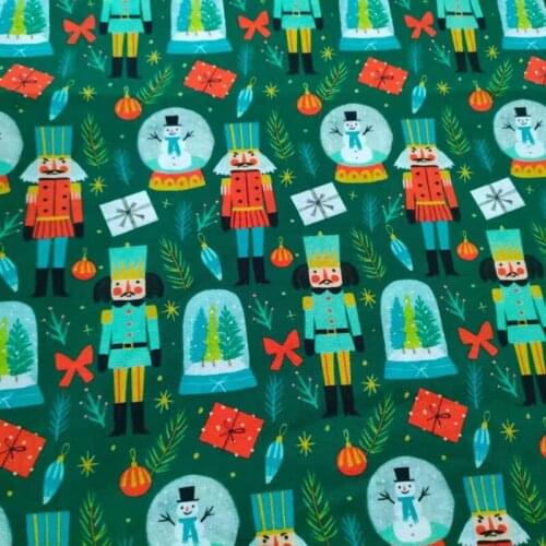 Cartoon Handsome Soldiers and Snowman 100% Cotton Fabric for Kids Clothes Patchwork Sewing Quilting Fabric DIY Sewing Material