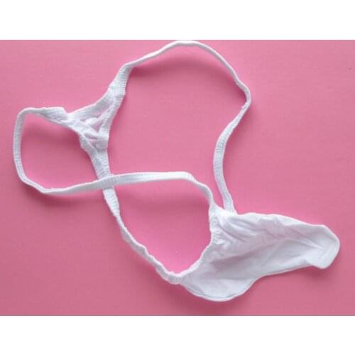 Mens pouch thong sleeve fine cotton 100% low-waist male pants G404C