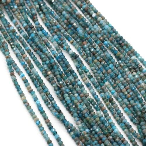 New Natural Apatites Beaded Faceted Abacus Loose Beaded for Making Jewerly Necklace Bracelet Accessories 3x4mm