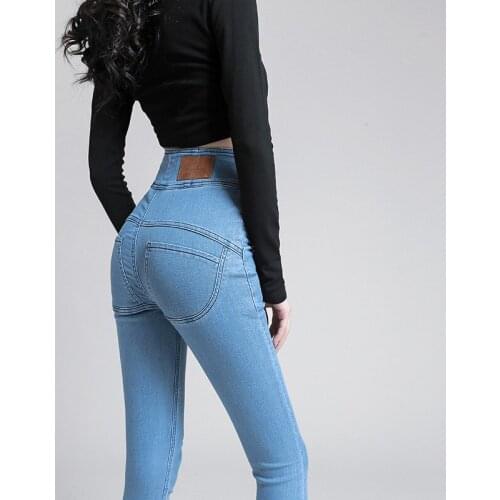 Newest Arrivals Fashion Hot Women Lady Denim Skinny Pants High Waist Stretch Jeans Slim Pencil Jeans Women Casual Jeans