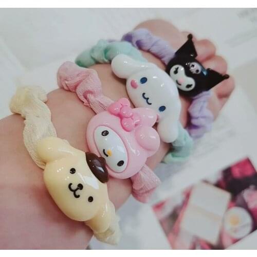 New colourful hallllllo kitttttty girl childrens hair accessories cute animal head rope for girl