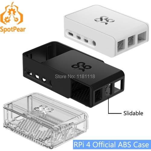 Raspberry Pi 4 Model B Official ABS Case, ABS slidable protective case