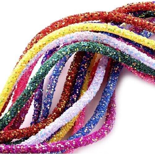 6mm 1yard Soft Resin Hollow Hose With Shiny Pointback Rhinestone Bracelet Cord For DIY Jewelry Accessories Party Craft Decoratio