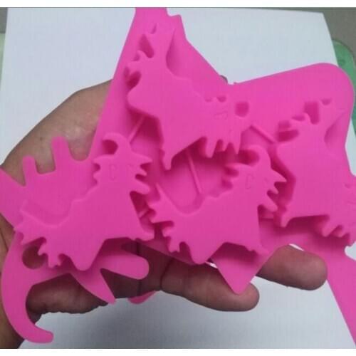 4 cavity Halloween Witch shape silicone mold fondant cake decoration mold ice mold resin clay craft mold DIY tool