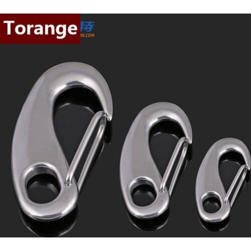 304 Stainless Steel Egg Type Shackle / Egg Hook / Wire Rope Quick Hanging Buckle / Elliptical Spring Unbuckle Hook 2PCS