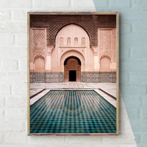 Modern Nordic Morocco Door Vintage Posters World Famous Architecture Art Pictures Printed Living Room Canvas Painting Home Decor