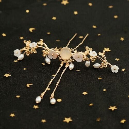 Ancient style hanfu headdress handwear classical comb ancient wear accessories fairy air hair ornaments hairpin tassel jewelry