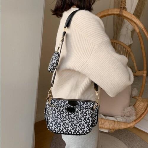 3 In 1 Crossbody Bag Women 2021 New Fashion Popular Designer Luxury Pu Leather Shoulder With Coin Purse