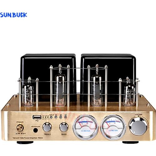 Sunbuck tube amplifier 6P1 6H1N Headphone Output Lossless HIFI 2.0 channel 30W High Power SV-1050b Vacuum tube amplifier