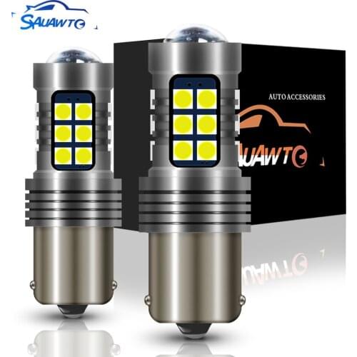 2pcs For Hyundai XG250 COUPE AZERA Matrix Equus Veracruz P21W LED Car Rear Reverse Backup Light Bulb BA15S 1156 Auto Signal Lamp