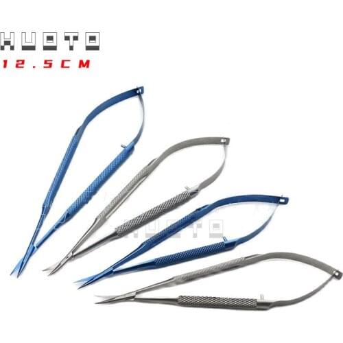 Titanium Microscopic instruments 12.5 cm micro scissors, Conjunctiva Toothed, Forceps Probes,Hooks ,Spatulas, Speculums tweezers