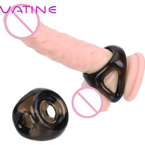 VATINE Penis Ring Adult Products Sex Toys for Men Male Cock Ring Delay Ejaculation Scrotal Binding Silicone
