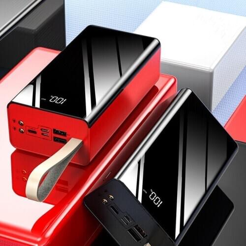 Power Bank 50000mAh Portable Charger External Battery with Flashlight Powerbank for iPhone 11 Samsung Xiaomi Poverbank with Rope