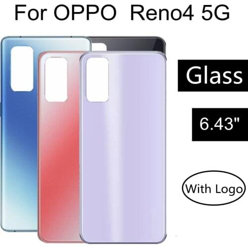 For OPPO Reno4 5G Battery Back Rear Cover Door Housing Battery Back Cover Replacement