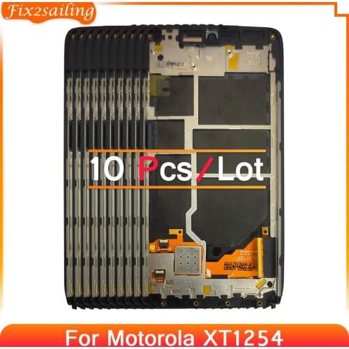 10pcs Lcd For Motorola MOTO Droid Turbo XT1254 Touch Screen Display Replacement For Maxx Screen XT1225 LCD Display With Frame