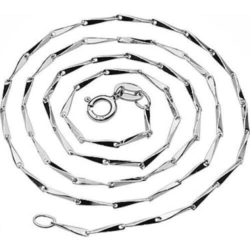 1mm Fashion Silver Chain 100% Guaranteed Pure 925 Sterling Silver Chain Necklace 44cm YH5004