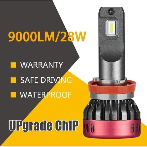 2PCS H7 LED Headlight Lamps H4 HB3 HB4 9005 9006 9012 H11 H8 Error Free 6000K Auto Mini Headlamp 2 Pack Car Bulbs