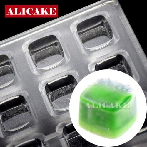 3D Polycarbonate Chocolate Mould Cube For Chocolate Bonbon Ice Mold Form Tray Cake Decorating Baking Pastry Tools