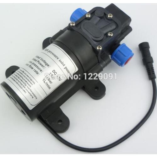 8bar 15W 1L/min Return valve type Mini DC 12v electrical Diaphragm pump high pressure water mist Pump fog pump misting pump