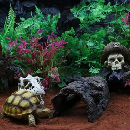 Aquarium Cave Resin Hollow Tree Trunk Fish Tank Wood Ornament Fish Hideout Holes Shrimp Rest Hideaway for Fish Betta Cichlid Tur