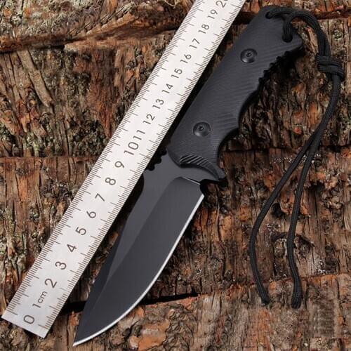 Free shipping Fixed Blade Tactical Knife Full Tang Hunting Knife Aluminum Handle Outdoor tool knife