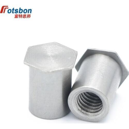 BSOS-M6-8 Blind Hole Threaded Standoffs Self Clinching Feigned Crimped Standoff Server Cabinet Sheet Metal Spacer PEM Rivet Nut