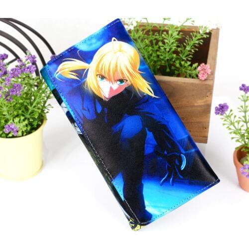 Long style PU wallet with colorful printing of Anime Fate stay night Altria Pendragon