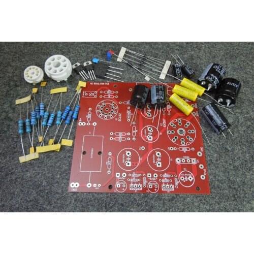 Electronic tube pre-amplifier adjustable regulated power supply board kit