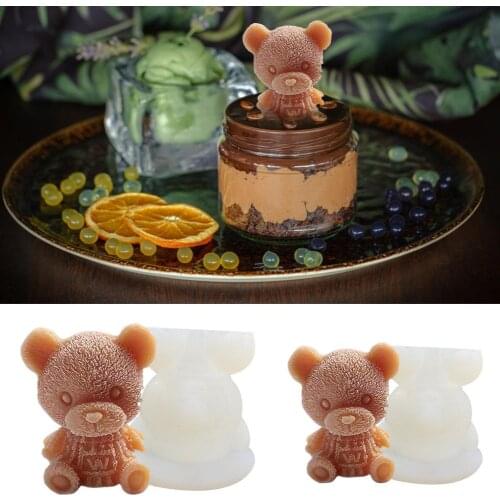 Bear Ice Cube Mold 3D Food Grade Silicone Drink Cake Decor DIY Tool Whiskey Wine Cocktail Ice Cube Silicone Mold Chocolate Mould
