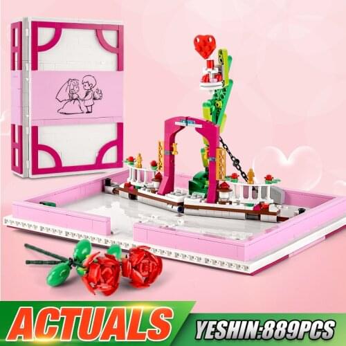 MOULD KING 10022 Creative Toys The MOC Romantic Love Proposal Book Set Building Blocks Assembly Model Bricks Kids Christmas Gift